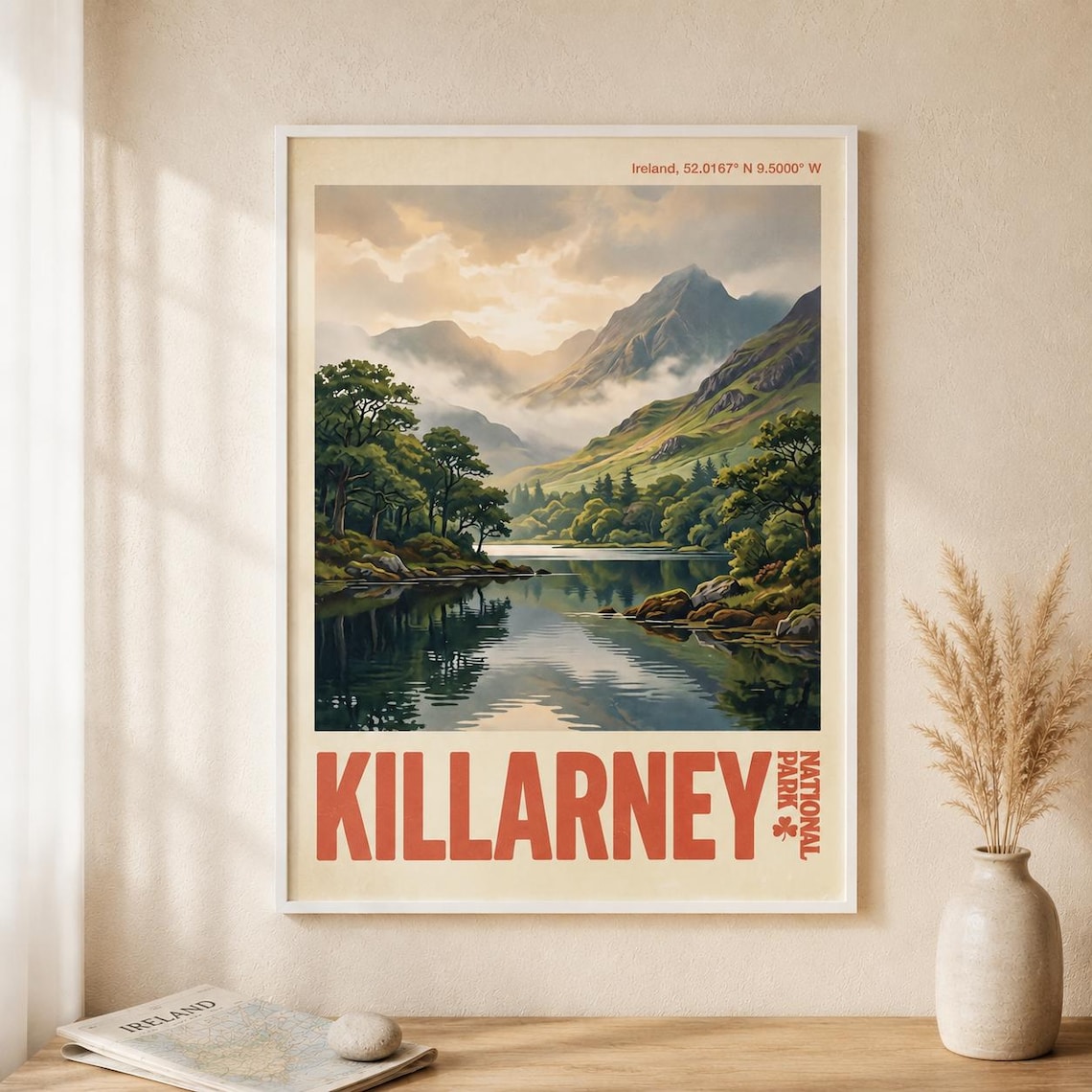 Killarney National Park Vintage Irish Travel Poster