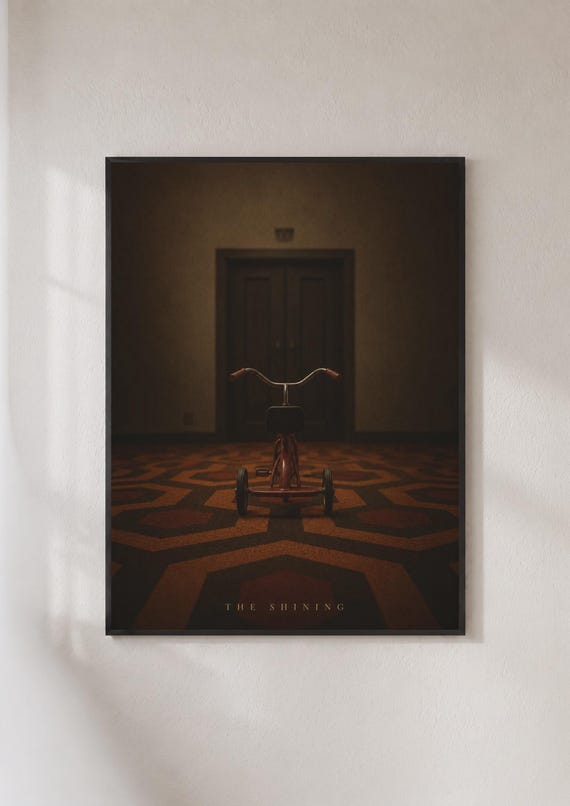 The Shining Poster Tricycle Overlook Hotel Print Horror Movie Wall Art Dark Cinema Decor