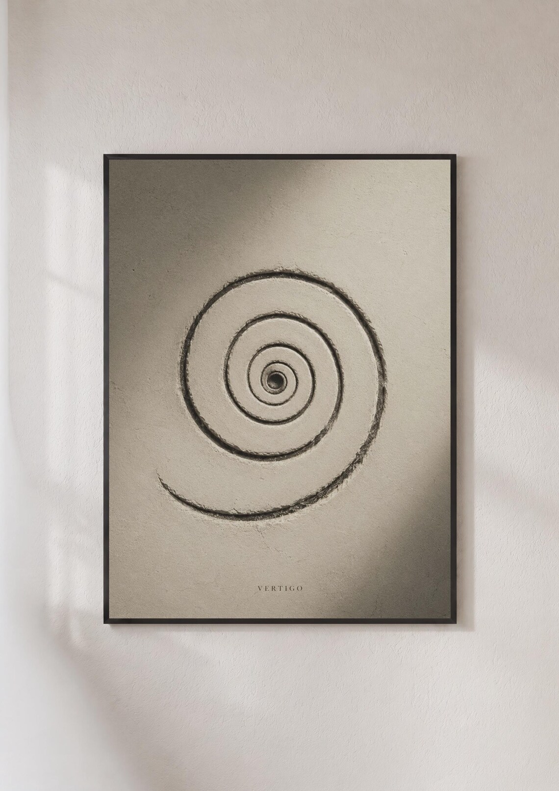 Vertigo Spiral Sand Minimalist Alfred Hitchcock Movie Poster