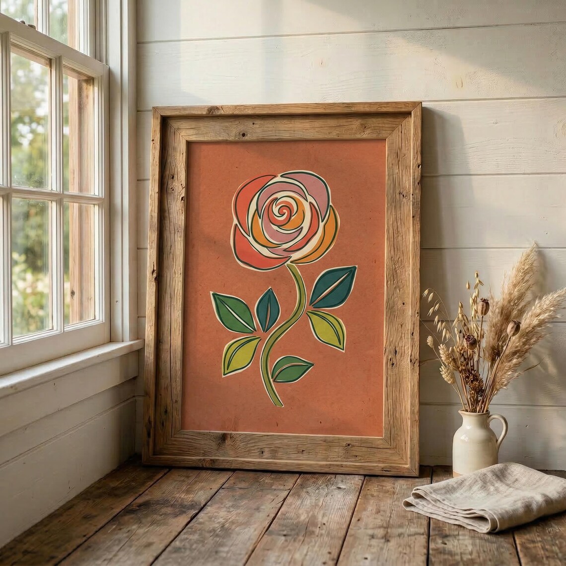 Botanical Flower Wall Art Collection, Floral Art Print