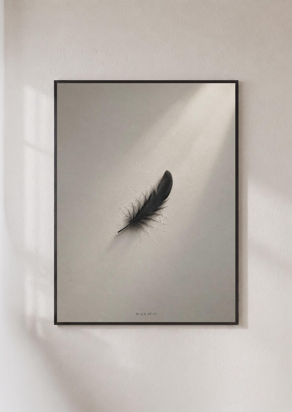 Black Swan Feather Minimalist Poster