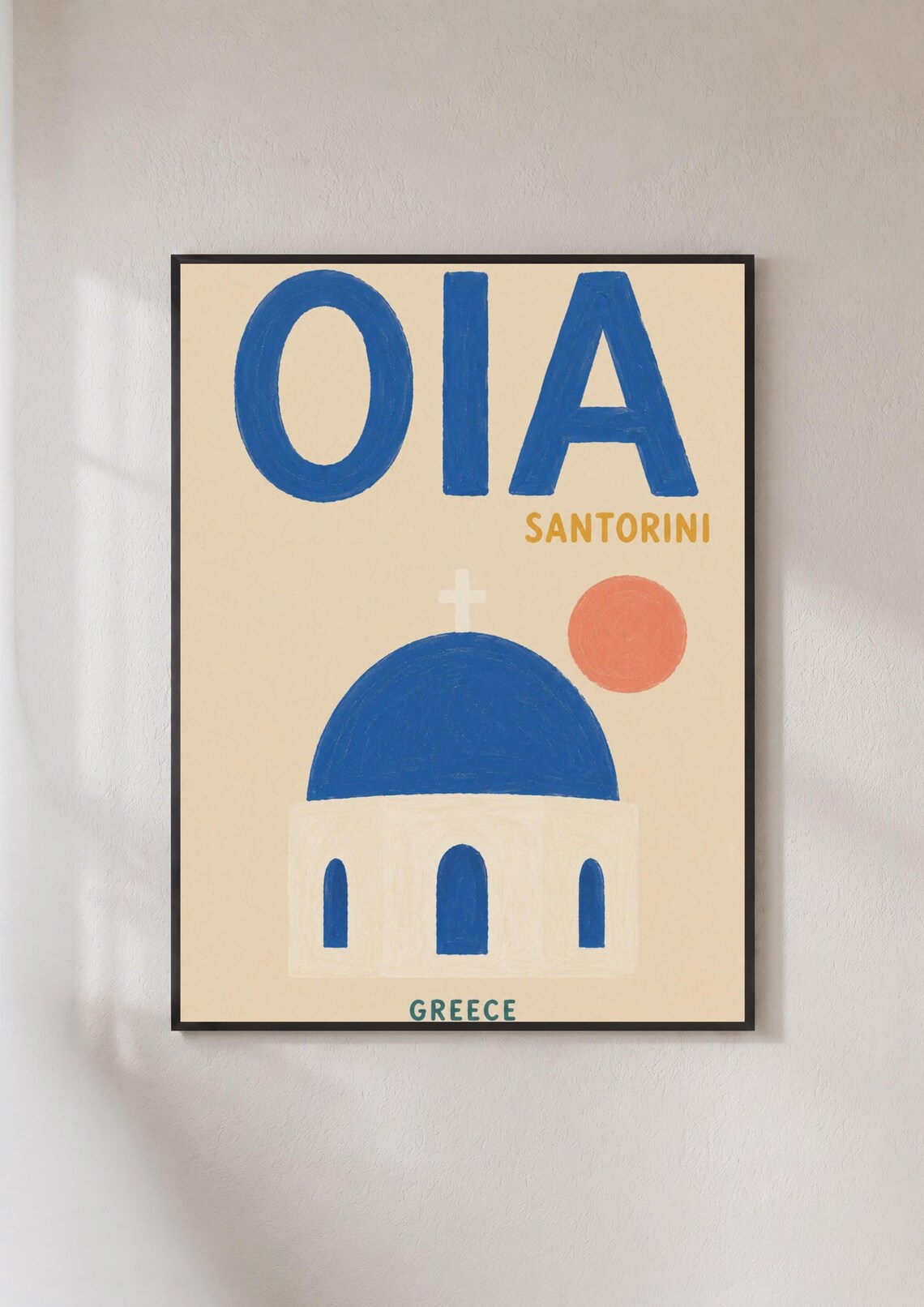 Oia Santorini Greece Travel Poster