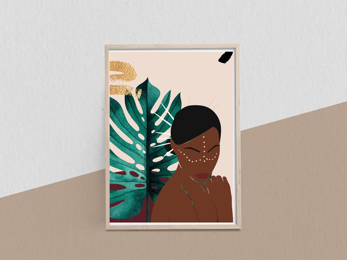 Balance Black Girl Magic Abstract Art Print - Image 4