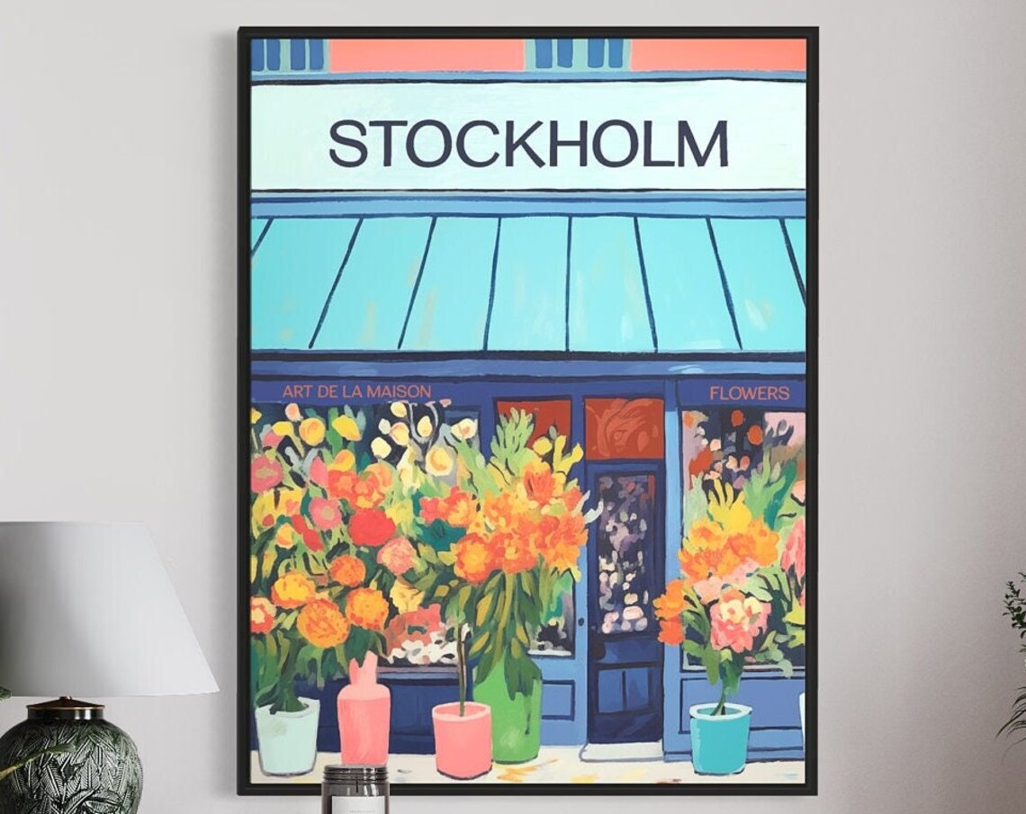 Flower Market Poster, Botanical Floral Decor