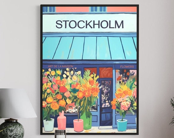Flower Market Poster, Botanical Floral Decor