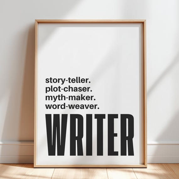Writer Manifesto, Studio Decor Gift for Writers