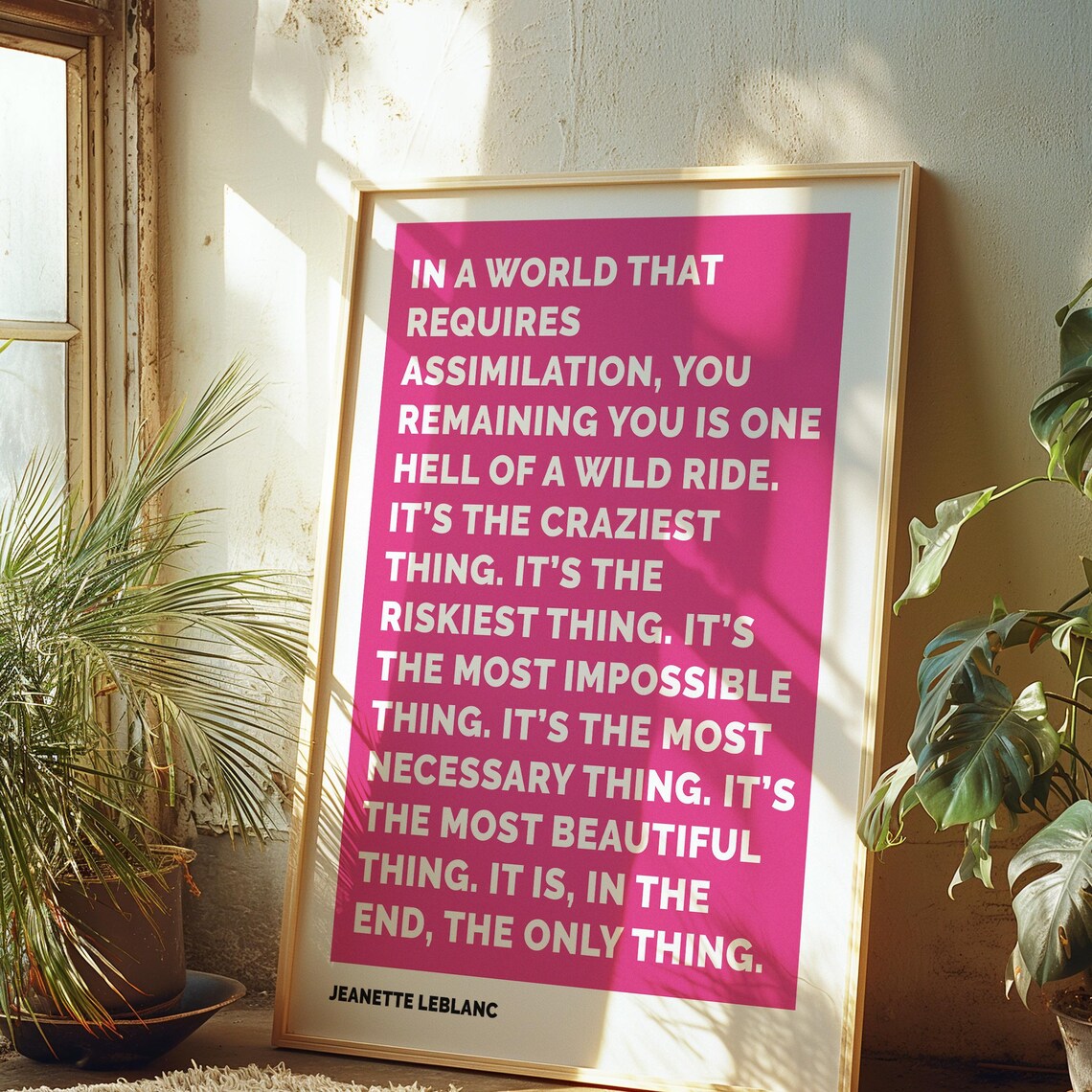 Empowerment Quote Feminist Poster, Modern Typography
