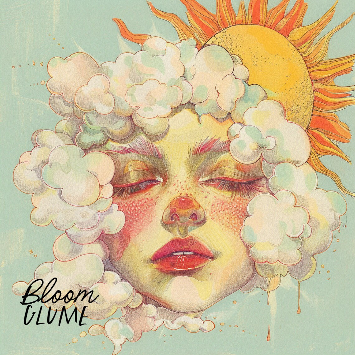 Afternoon Nap Nostalgia Surreal Celestial Art Print