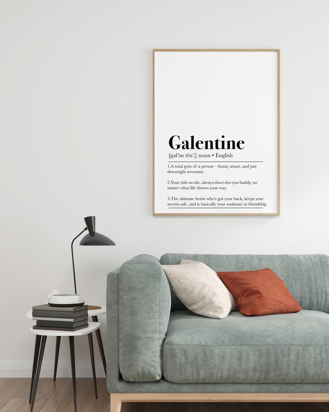 Galentine Definition Art Print, Galentine Day Decor - Image 3