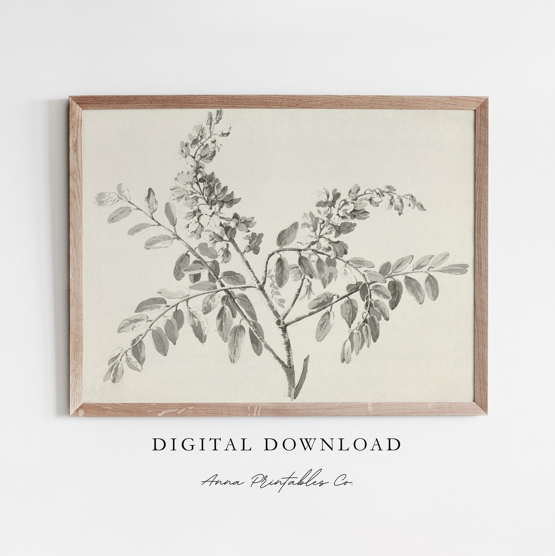 Flowering Branch Vintage Botanical Art Print