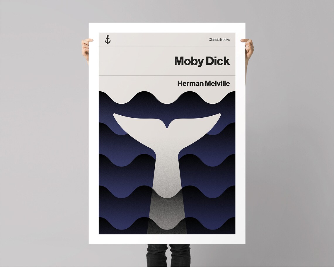 Whales Pursuit Minimalist Art Print, Moby Dick - Image 3