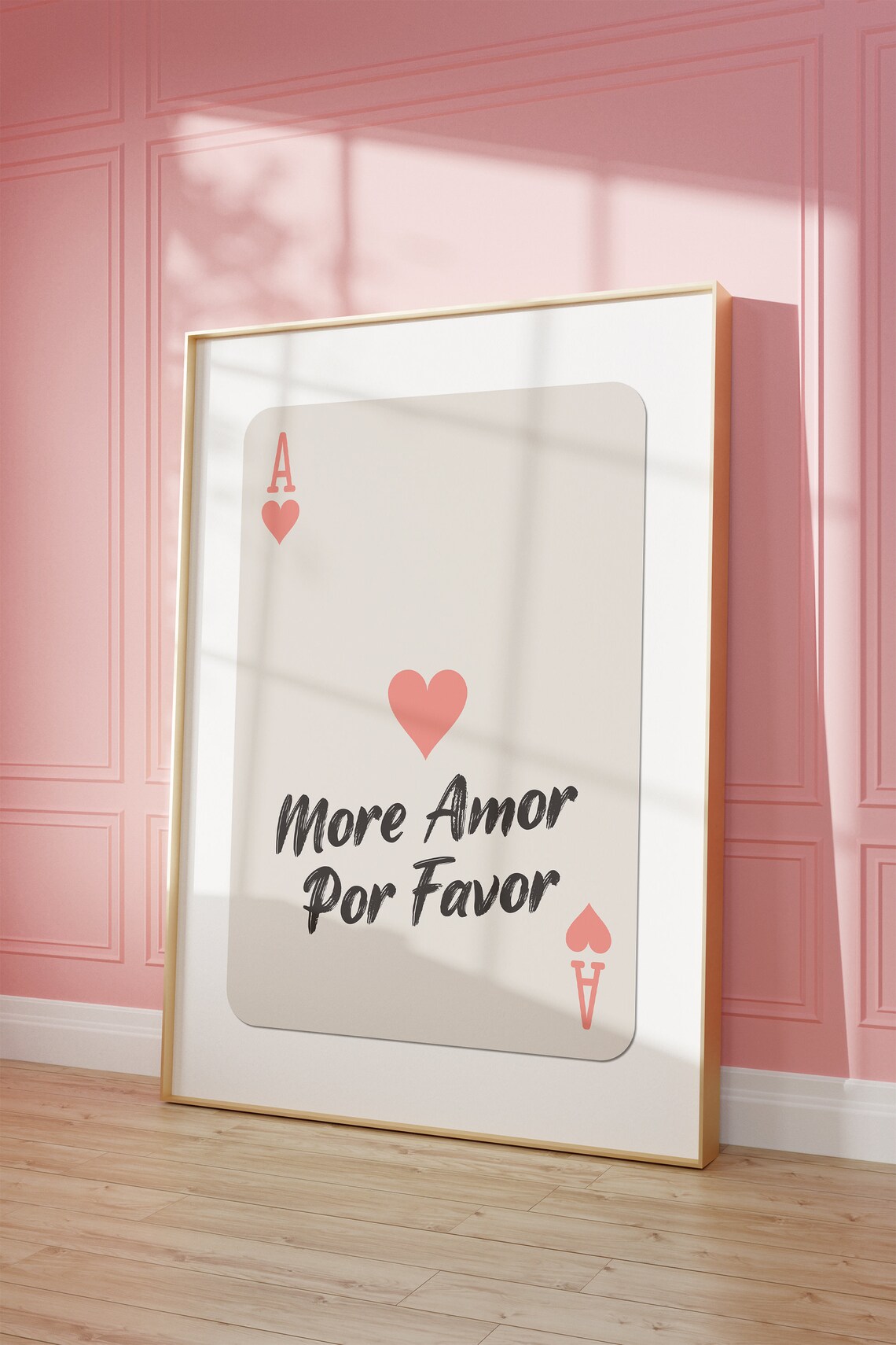 Ace Of Hearts Love Quote Retro Card Art Print