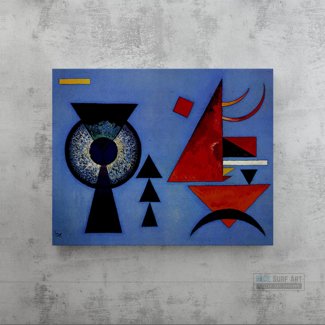 Wassily Kandinsky Blue Ground Red Sail Triangle Geometric Poster
