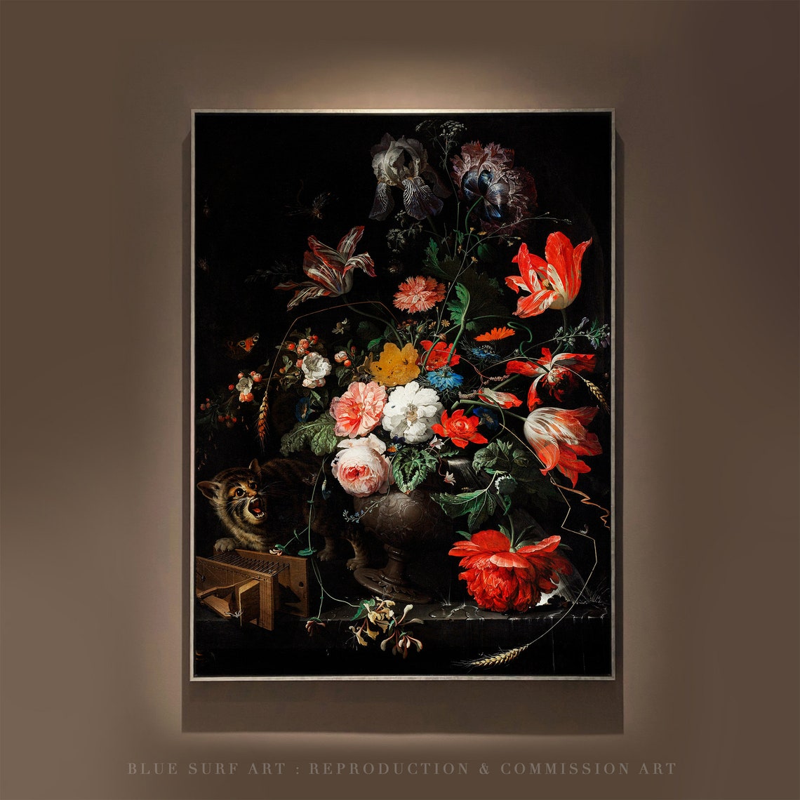 Abraham Mignon The Overturned Bouquet Dutch Floral Still Life Poster
