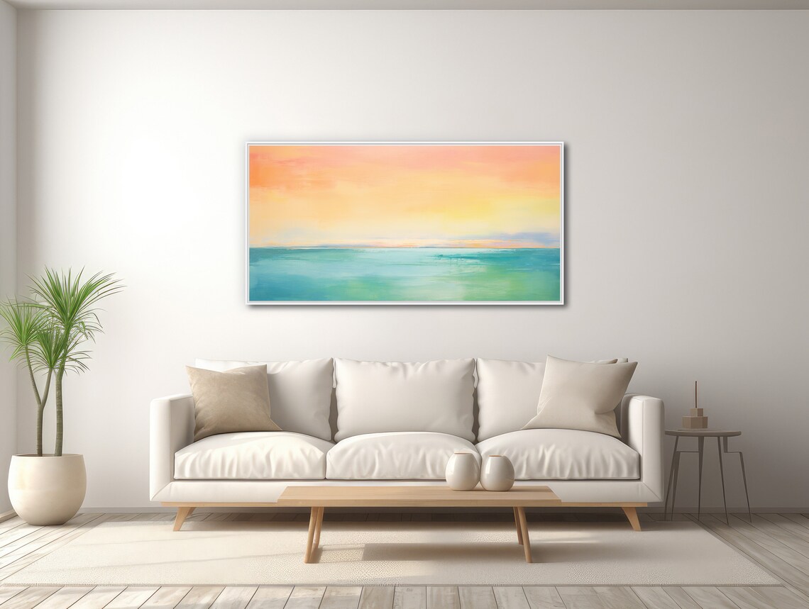 Coastal Abstract Seascape, Modern Nautical Poster - Image 3