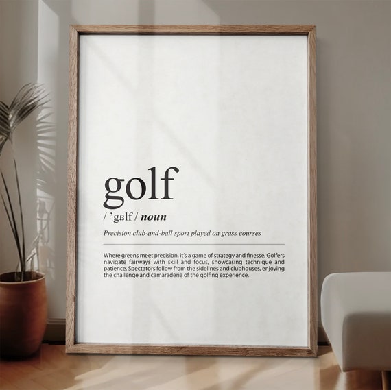 Golf Definition Print Sport Wall Decor Art Room Fan Poster Golfer