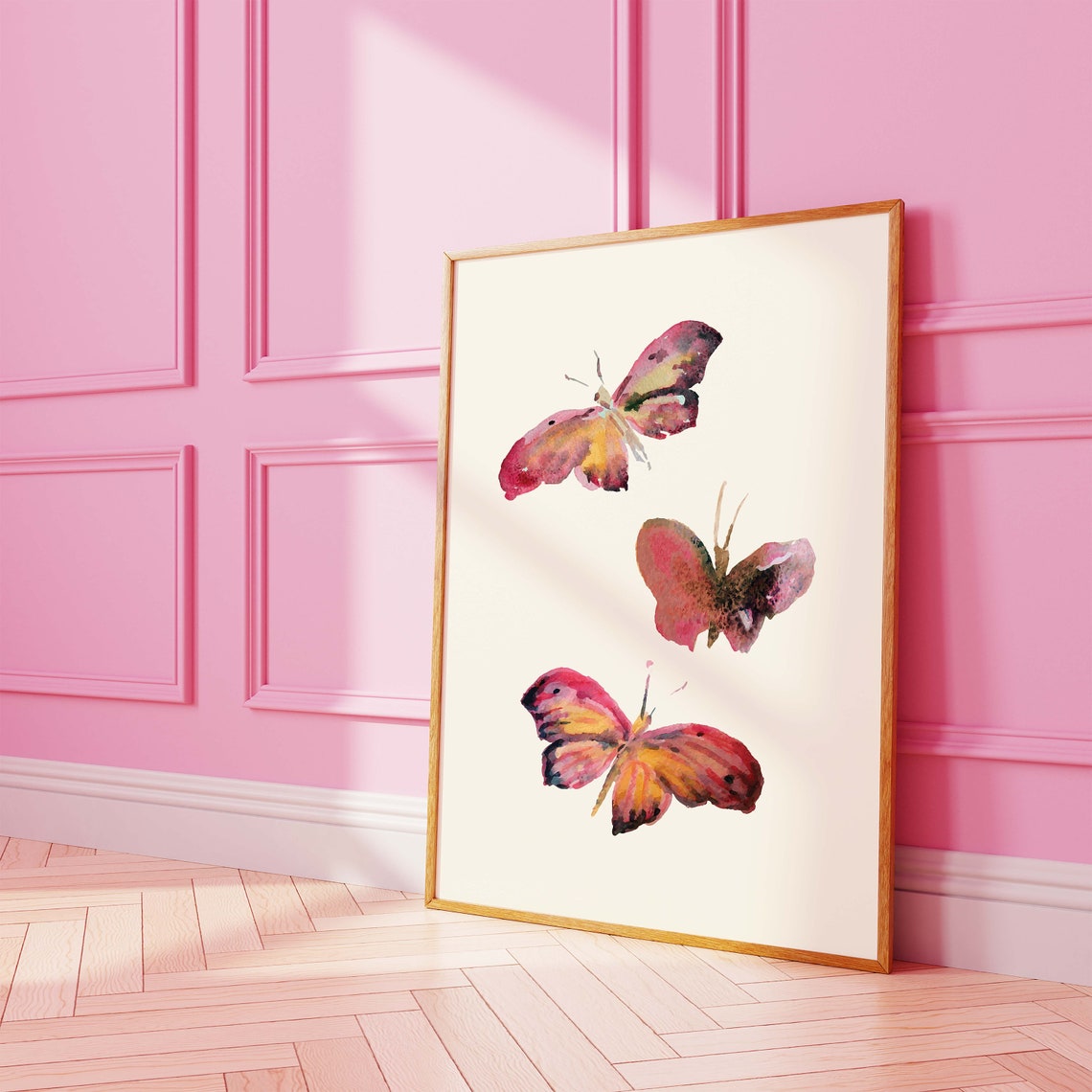 Moths Print Art Watercolor Butterflies Wall Print Autumnal Art Decor Cute Wall Art - Image 4