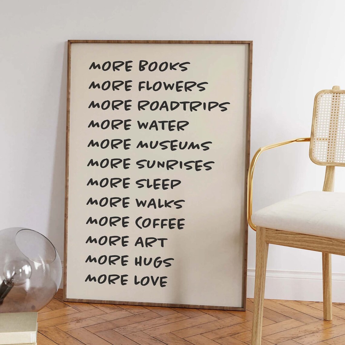 More Of Everything Handwritten Inspirational List Typography Art Poster - Image 2