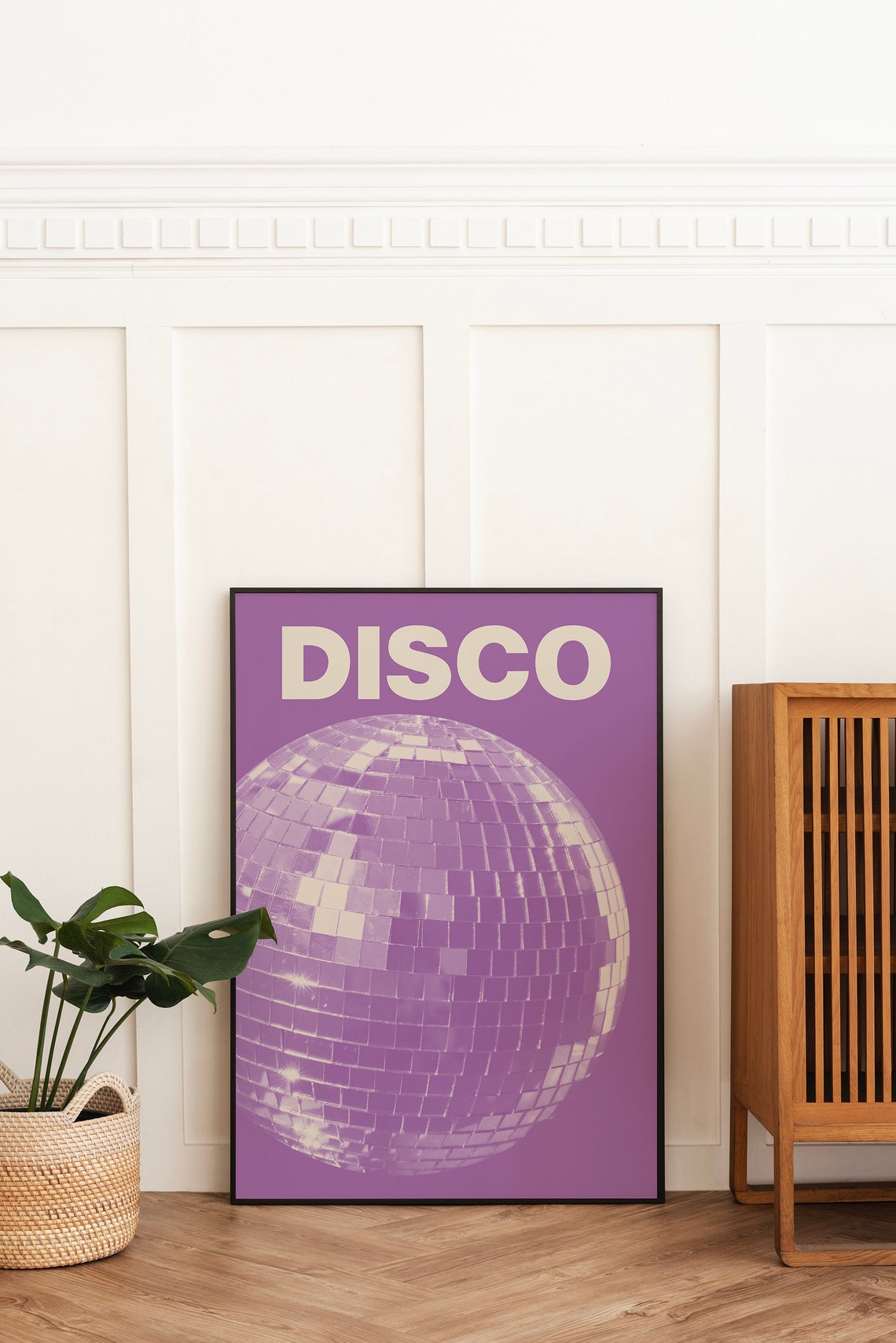 Disco Ball Purple Retro Party Mirror Ball Dance Decor Poster - Image 5