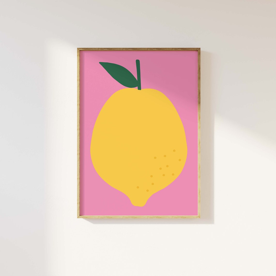 Lemon Print Art Citrus Wall Art Kitchen Art Print Cute Trendy Wall Art Italian Wall Art - Image 2