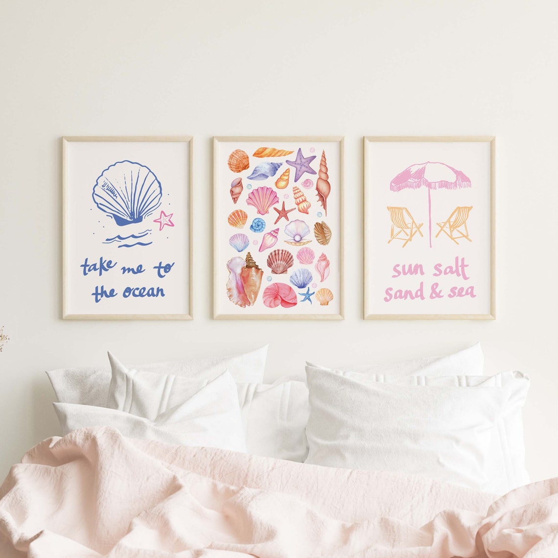 Coastal Gallery Wall Art 10 Printables Cute Summer Art Prints Girly Wall Art Trendy Beach House Decor - Image 2