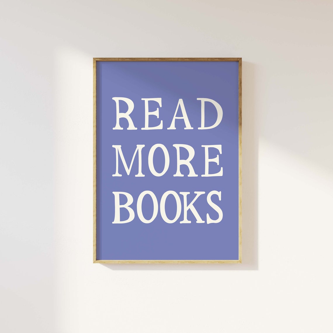 Read More Books Print Art Cute Library Decor Trendy Reading Poster Book Lover Wall Art Blue Wall Art - Image 4