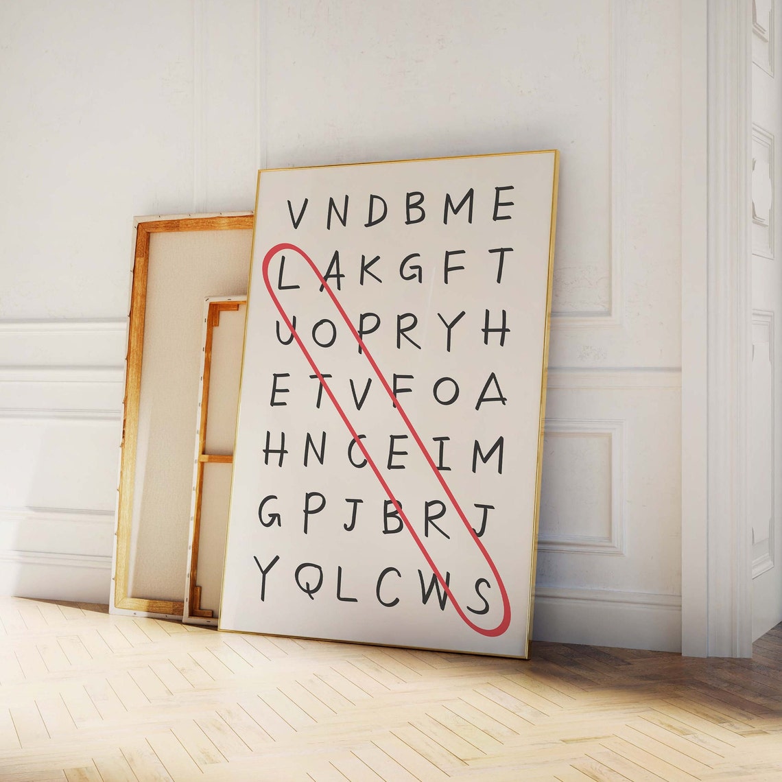 Word Search Love Puzzle Retro Find The Word Valentines Wall Print - Image 3