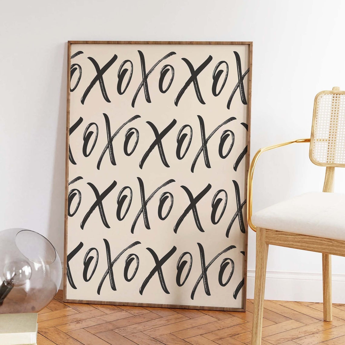 Xoxo Script Print Art Valentines Day Decor Neutral Wall Art Trendy Valentines Cute Valentines Print - Image 2