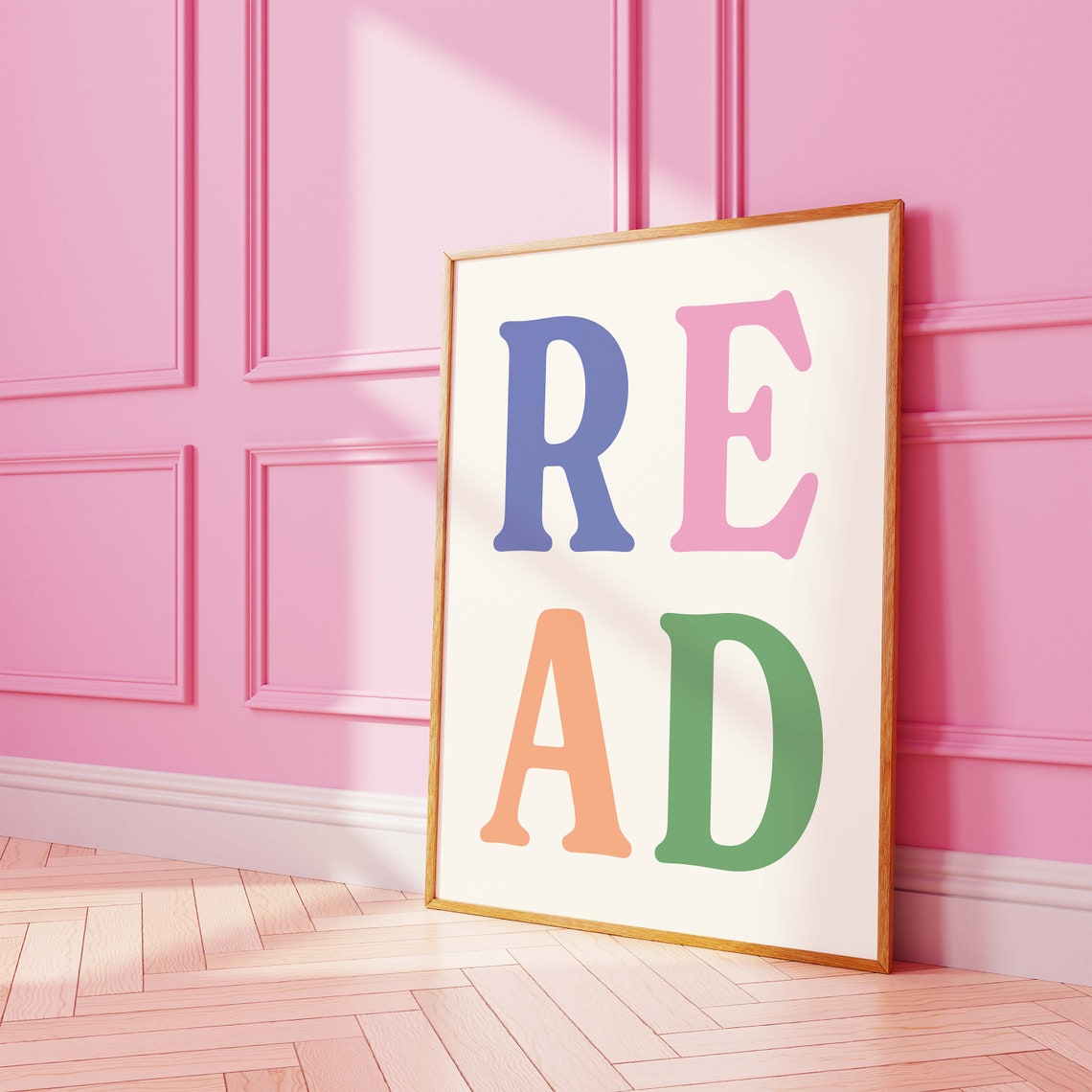 Colorful Pastel READ Typography Poster For Kids Reading Nook - Image 4