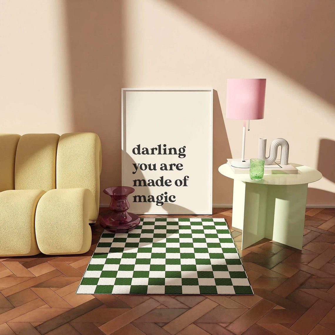 Darling You Are Made Of Magic Minimal Black Quote Typography Poster - Image 3