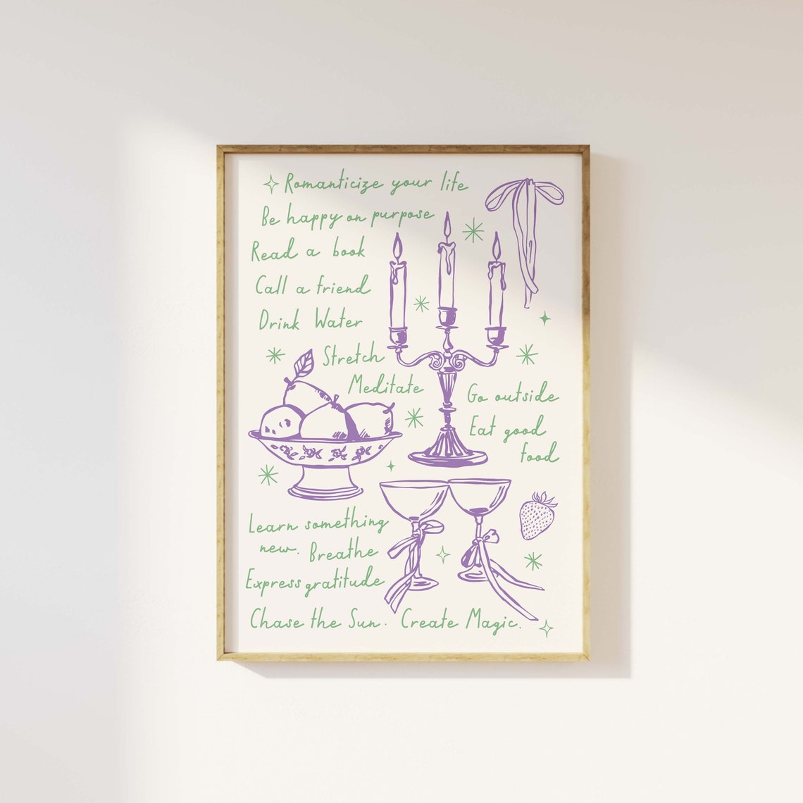 Handdrawn Quote Print Art Cute Illustrations Art Trendy Affirmation Wall Art Positivity Art - Image 3