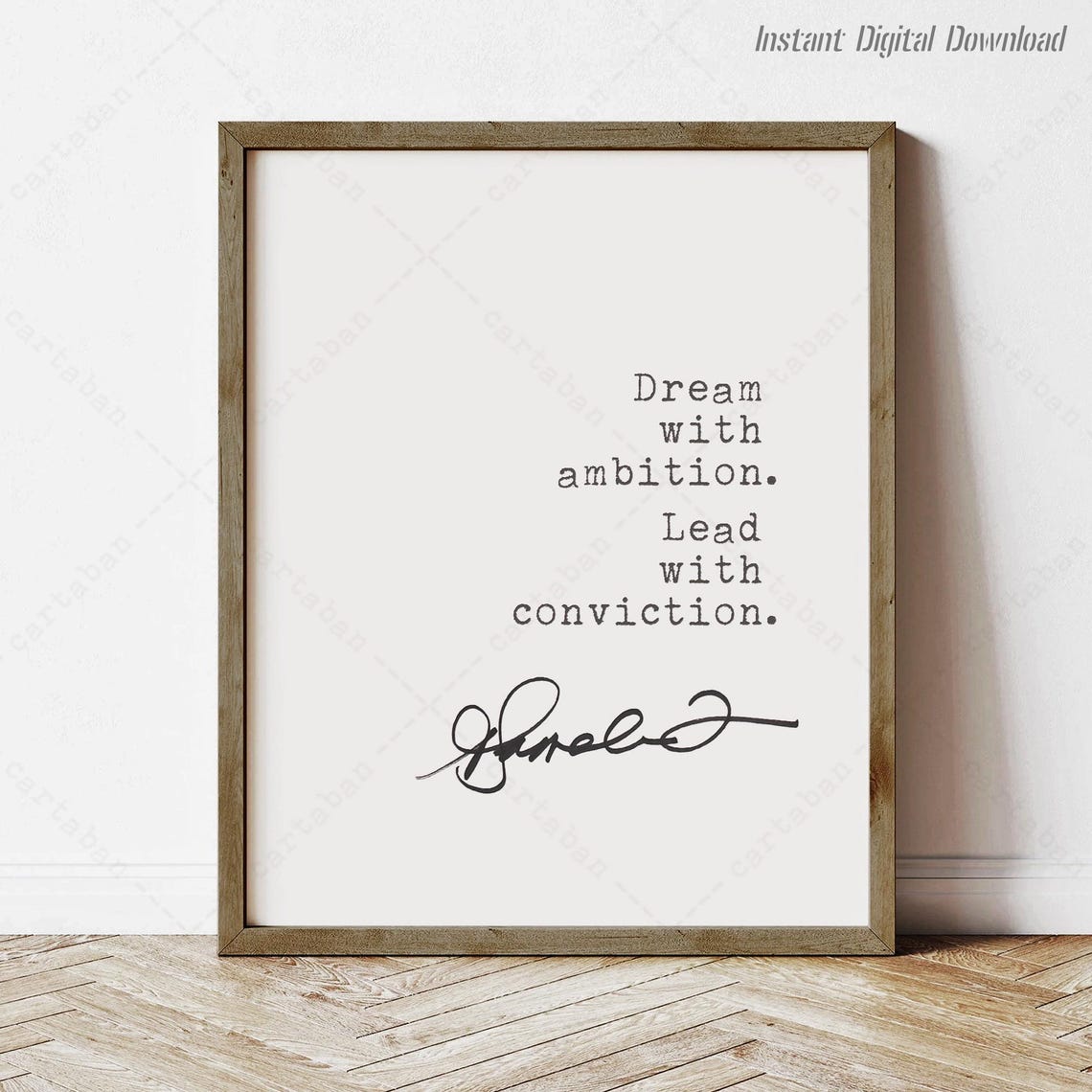 Kamala Harris Dream With Ambition Lead With Conviction Quote Wall Art