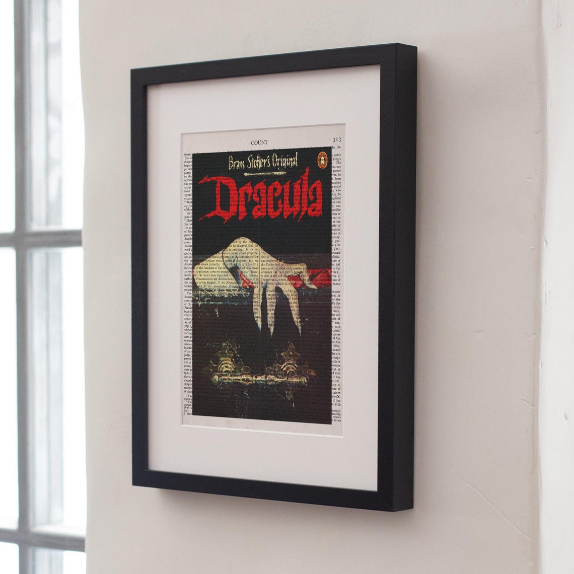 Bram Stokers Dracula Gothic Original Horror Dictionary Art Poster - Image 4