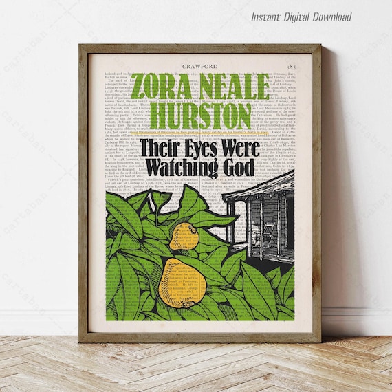 Zora Neale Hurston Their Eyes Were Watching God Vintage Book Art Print