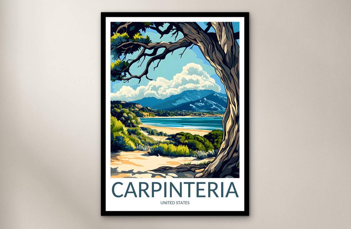 Carpinteria California Poster Coastal Nature Preserve Beach View