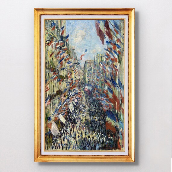 Claude Monet The Rue Montorgueil In Paris Celebration Of June 30 Fine Art Glice 1878 Sku 0101