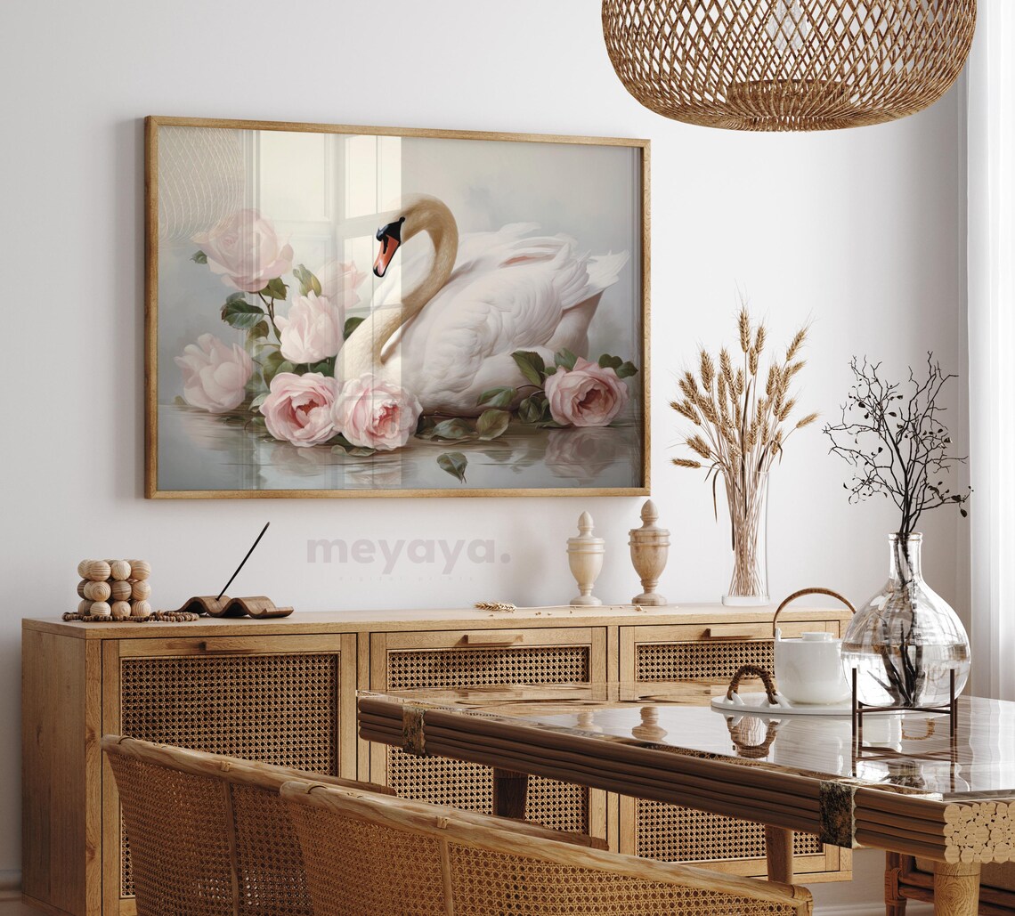 White Swan Romantic Valentine's Day Art Print - Image 6