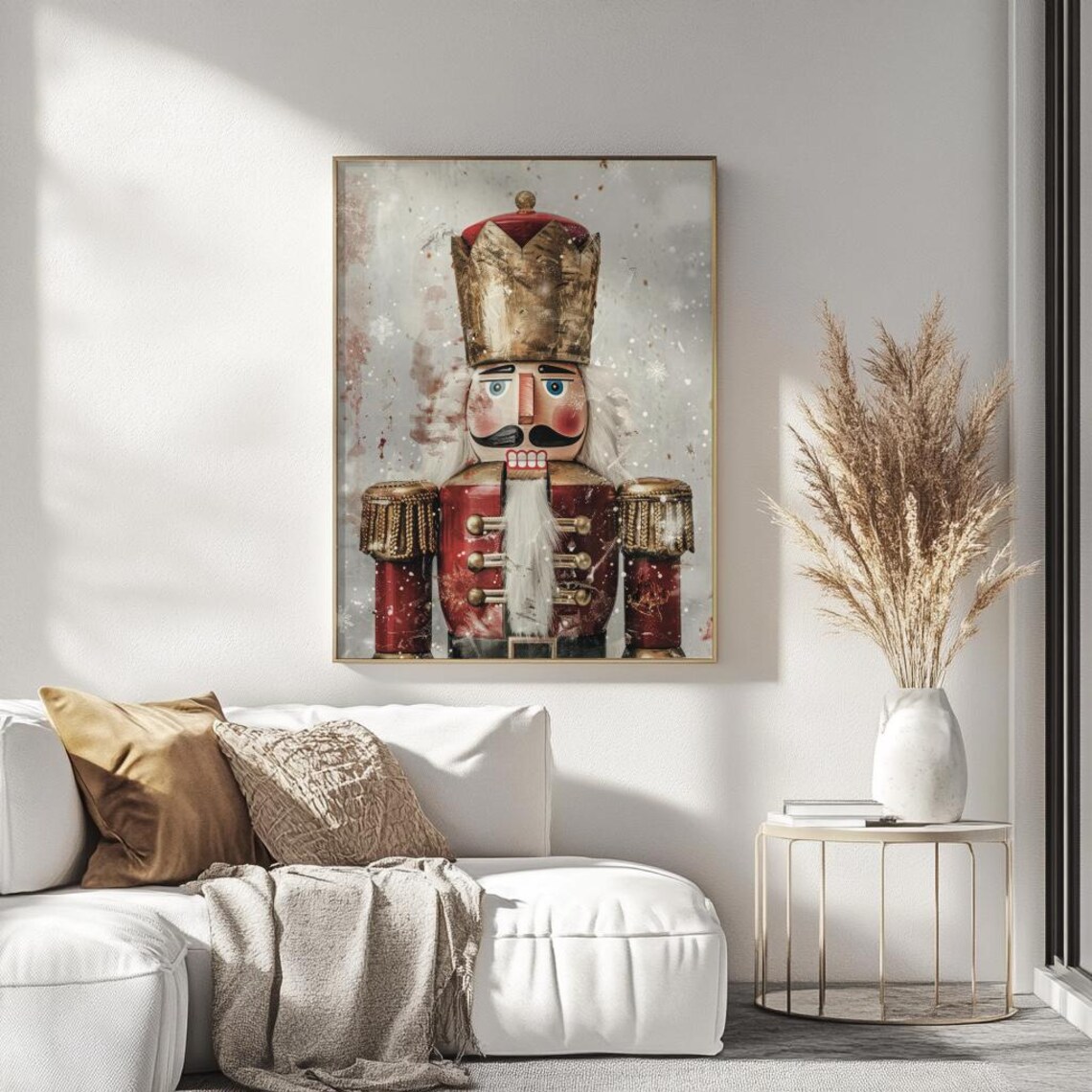 Christmas Nutcracker Minimalist Vintage Art Print - Image 3