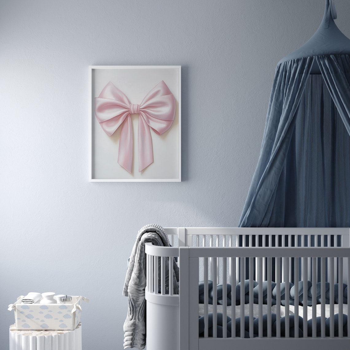Wide Pink Satin Bow Coquette Preppy Chic Minimalist Art Poster - Image 5