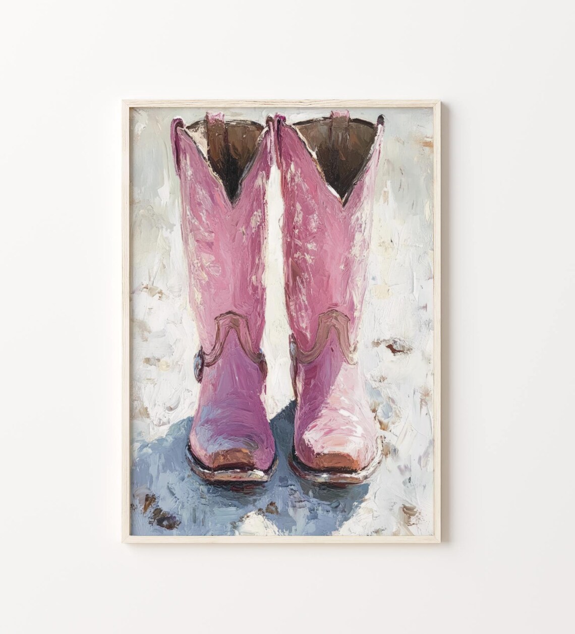 Pink Cowboy Boots Painting Preppy Western Cowgirl Chic Poster - Image 4