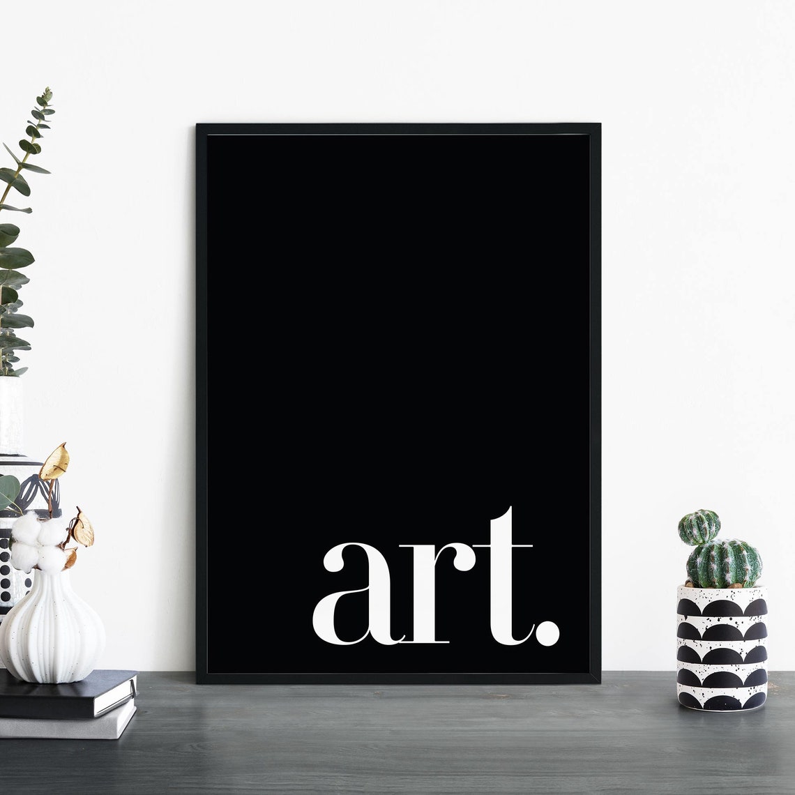 Black Minimalist Art Serif Typography Gallery Statement Poster