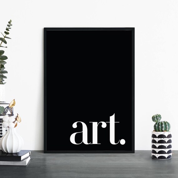 Black Minimalist Art Serif Typography Gallery Statement Poster