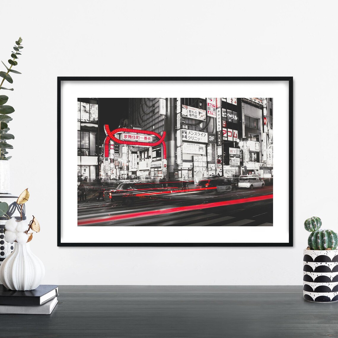 Kabukicho Tokyo Travel Poster, Entryway Wall Art