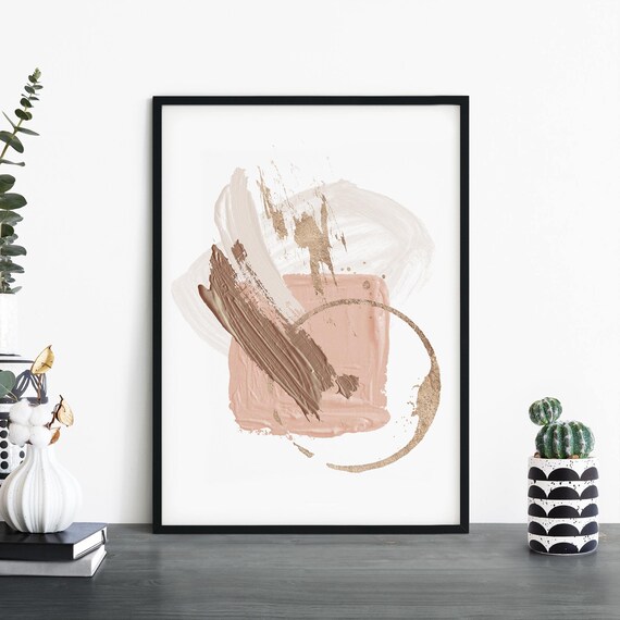 Neutral Abstract Print Wall Art 4x6 5x7 A4 A3 A2 A1