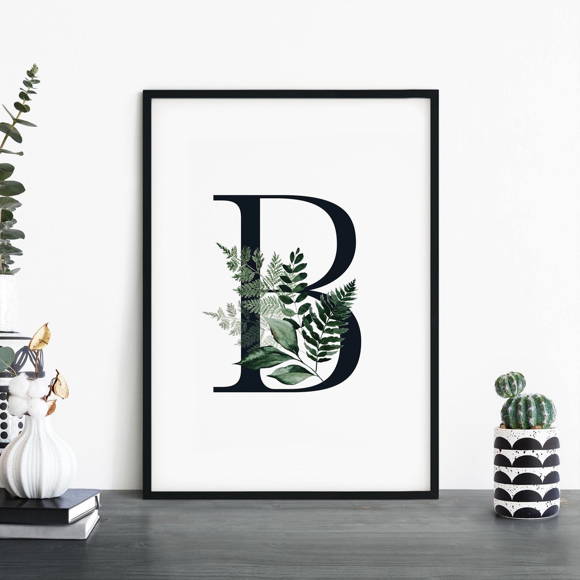 Letter B Alphabet Abstract Print Wall Art 4x6 5x7 A4 A3 A2 A1