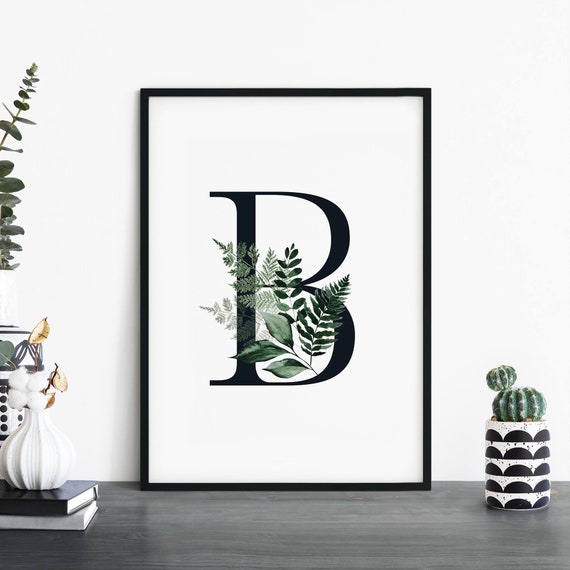 Letter B Alphabet Abstract Print Wall Art 4x6 5x7 A4 A3 A2 A1