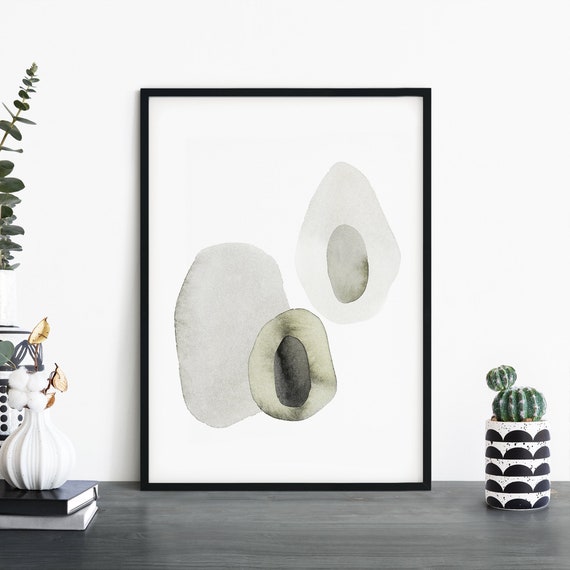 Avocado Abstract Print Wall Art 4x6 5x7 A4 A3 A2 A1