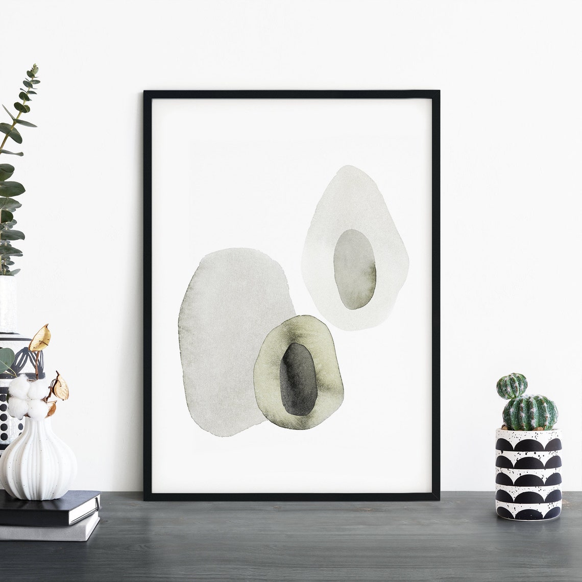Avocado Abstract Print Wall Art 4x6 5x7 A4 A3 A2 A1