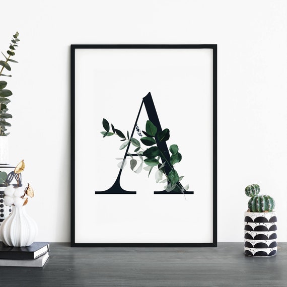 Letter A Alphabet Abstract Print Wall Art 4x6 5x7 A4 A3 A2 A1