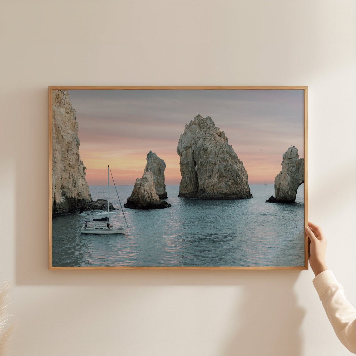 Cabo San Lucas El Arco Arch Sunset Sailboat Ocean View Poster - Image 3